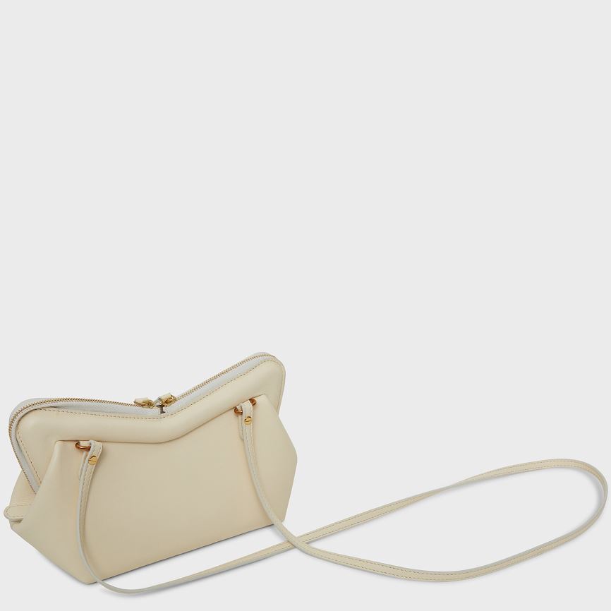 Women's Mansur Gavriel Mini M Frame Crossbody Bags Cream | AU 6905ZG